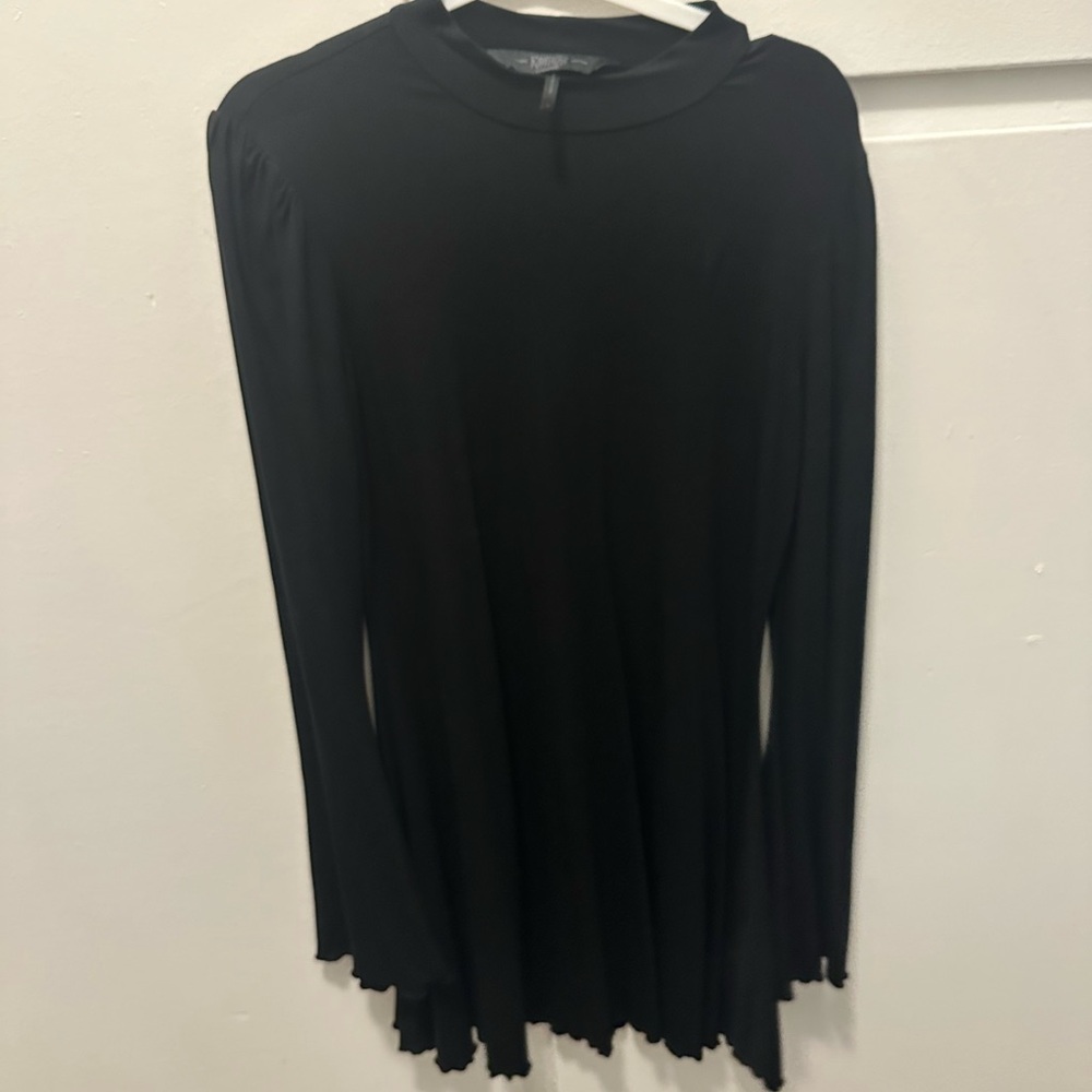 Killstar bell sleeve mini dress black